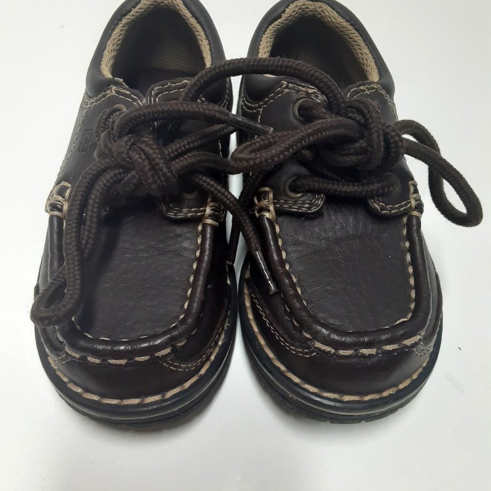 Tommy Hilfiger Boys Size 7M Marshal Brown‎ Lace Up Dress Shoes